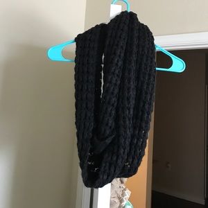 Black Knitted Infinity Scarf