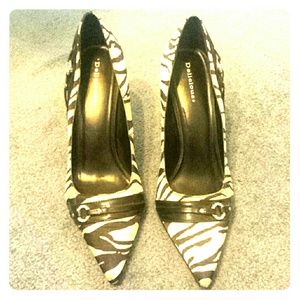 Zebra print heels