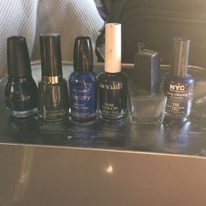 Nail polish Dark Blue and Grey Palette