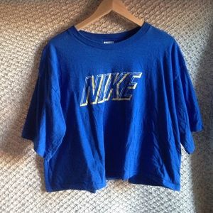 Vintage Blue Nike Crop Top // Size L