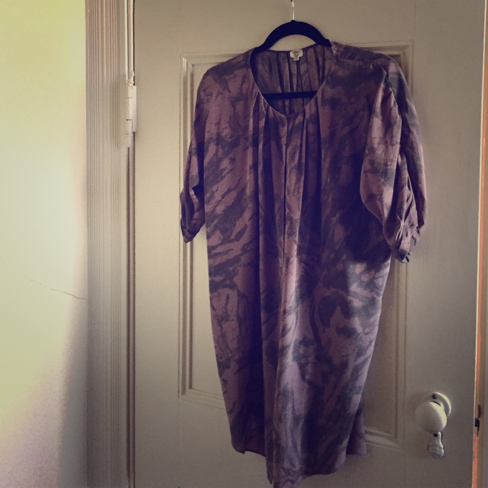 Dust pink/ grey silk tunic Wilfred/ Aritzia  XS
