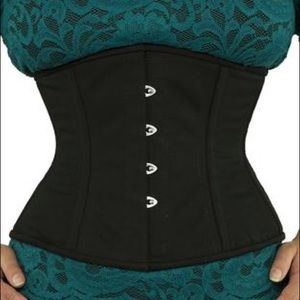 Orchard Corset CS-411 Black Cotton Steel Boned 24