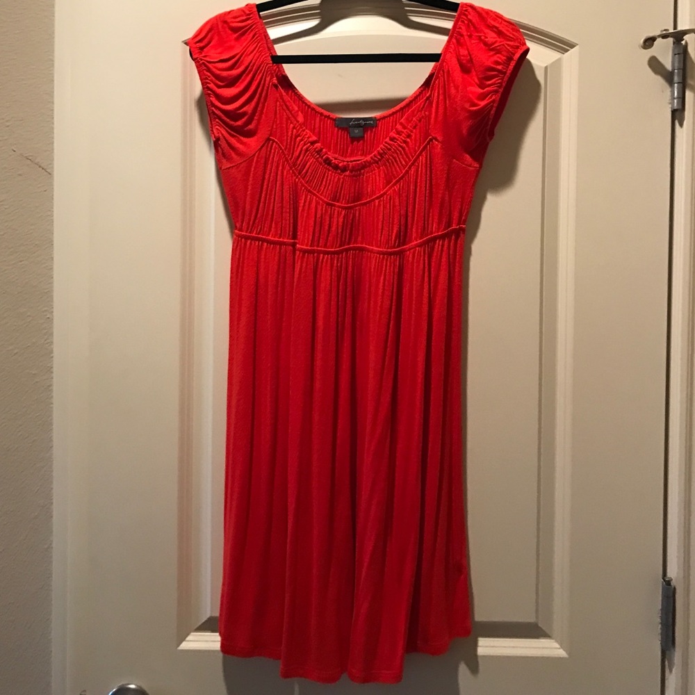 Coral flowy dress