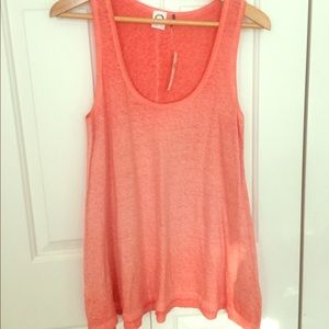 Anthropologie flowy linen tunic tank