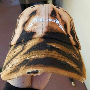 Dad hat distressed bleach tie dye