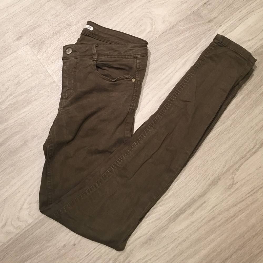 Zara Olive Green Jeans