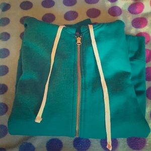 Old navy Blue zip up hoodie (gold zipper)💎💙