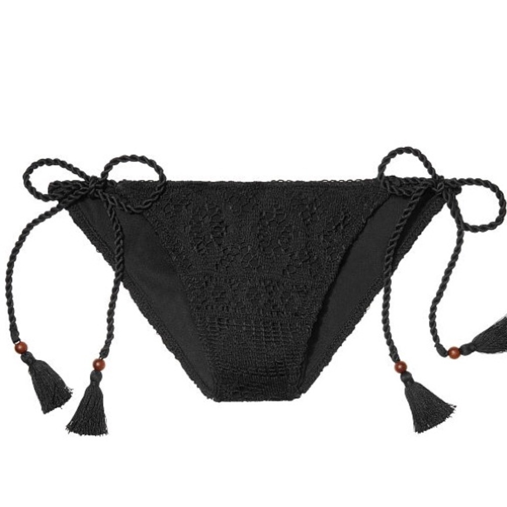 Black teeny lace bikini bottom Victoria secret