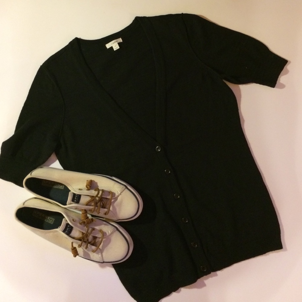 Short Sleeve Navy Cadigan