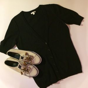 Short Sleeve Navy Cadigan