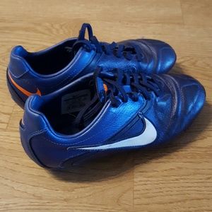 Size 3 Nike Cleats Blue Orange