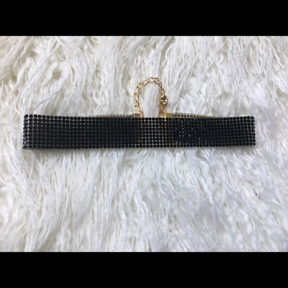 Black Rhinestone Chocker - Picture 2 of 3