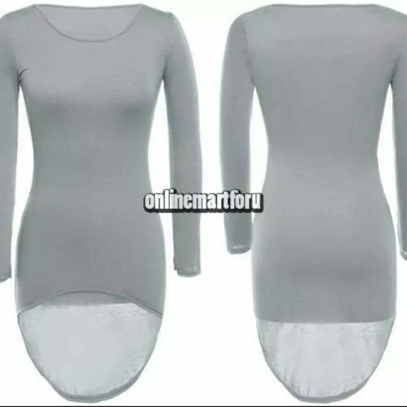 Gray high low body bodycon dress - Picture 3 of 3
