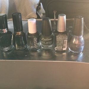 Essie & Revlon Nail Polish Lot of 6 Black palette