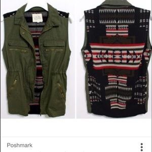 Aztec military green vest