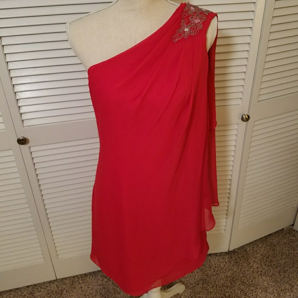 Red cocktail dress