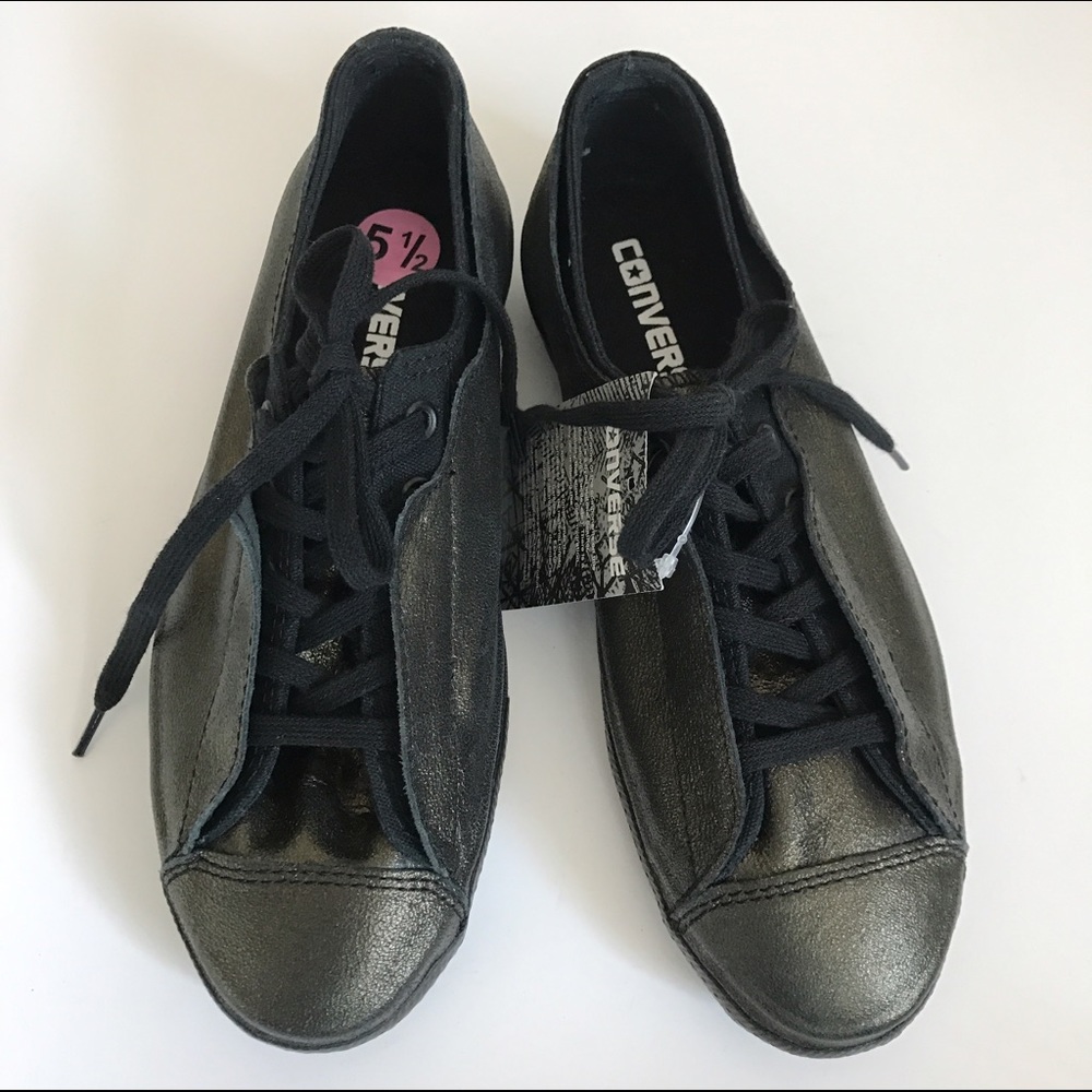 NEW CONVERSE black gold sneakers 5.5 or 8.5