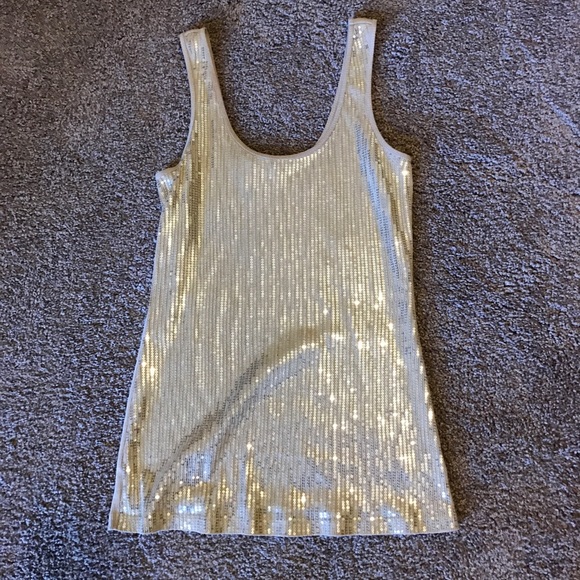 Express gold sequin tank - Picture 3 of 4