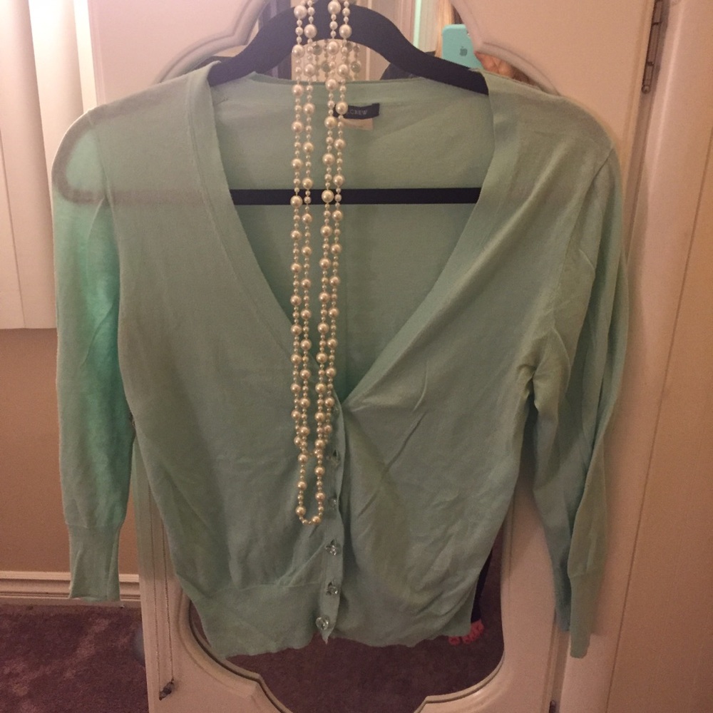 Jcrew cardigan with rhinestone buttons size M