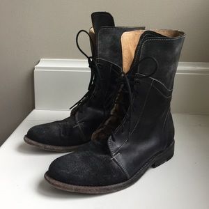 Holding Horses contrasting leather boots