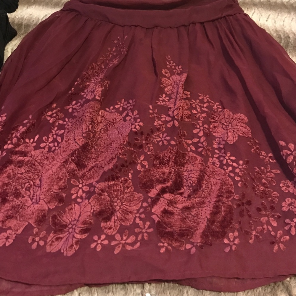 Pretty wine color skirt