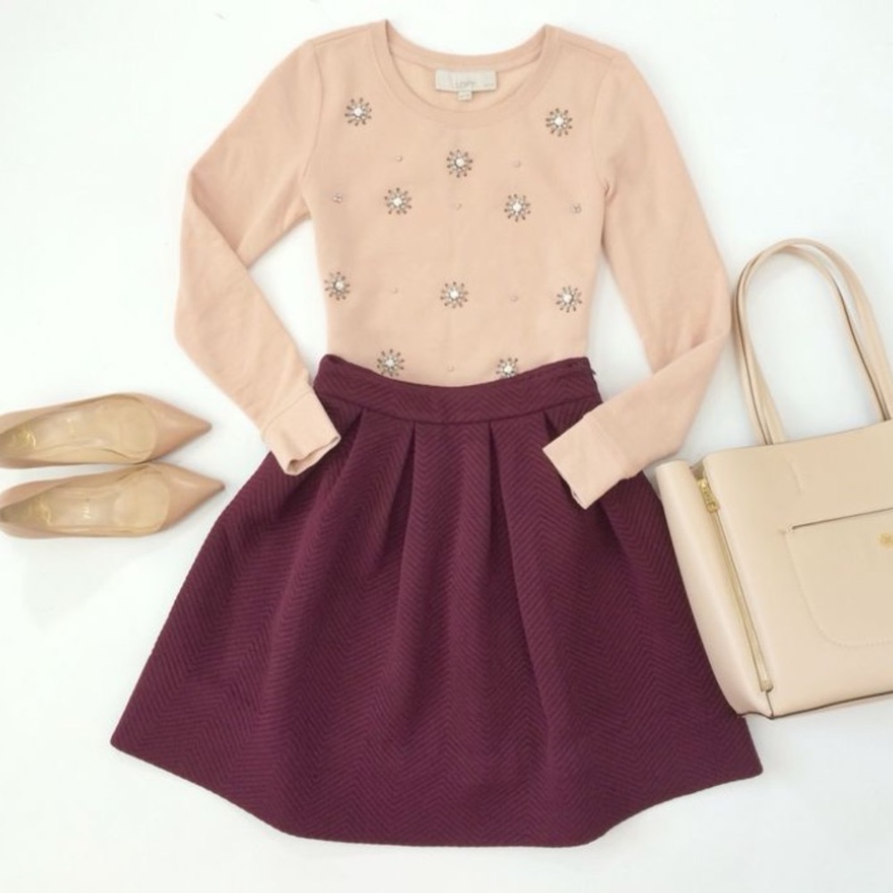 Ann Taylor LOFT soft pink Jumper