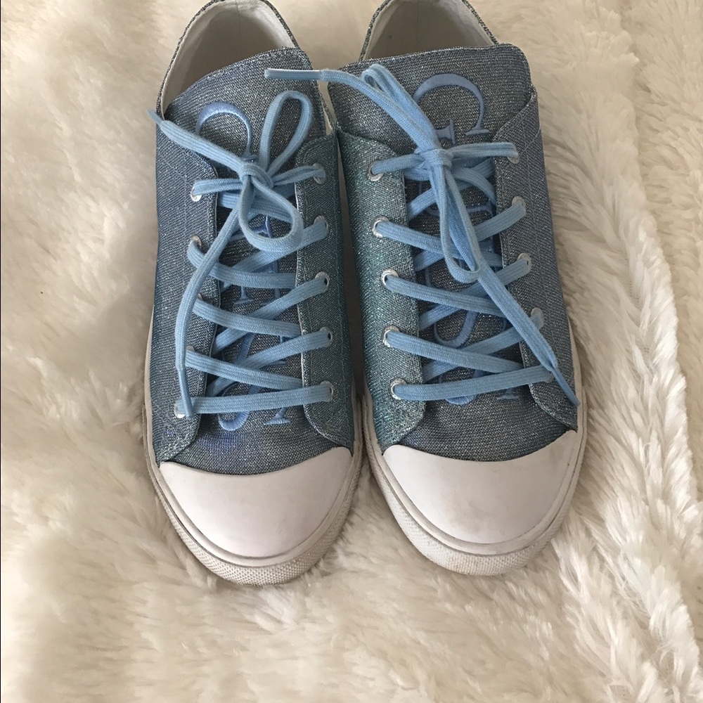 Guess. Light blue Guess tennis shoes