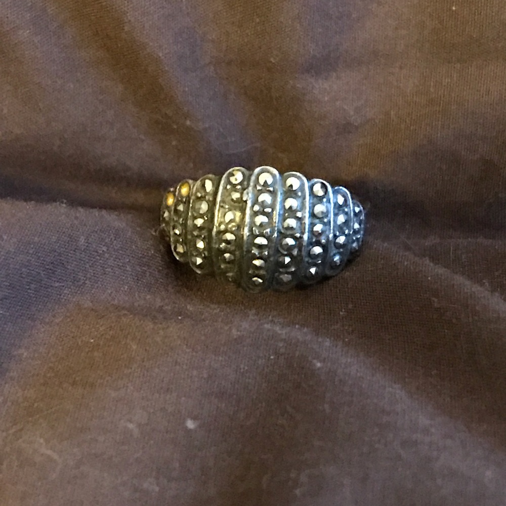 vintage diamond and marcasite estate ring