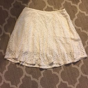 F21 Cream Floral Skirt