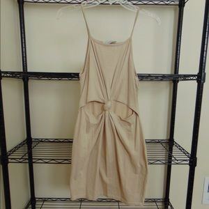 Tan knotted dress