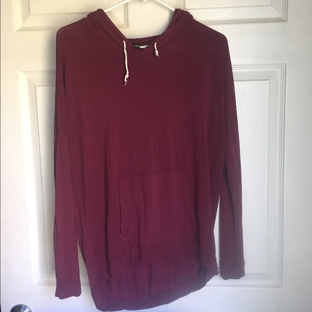 Soft, Red Hooded Shirt