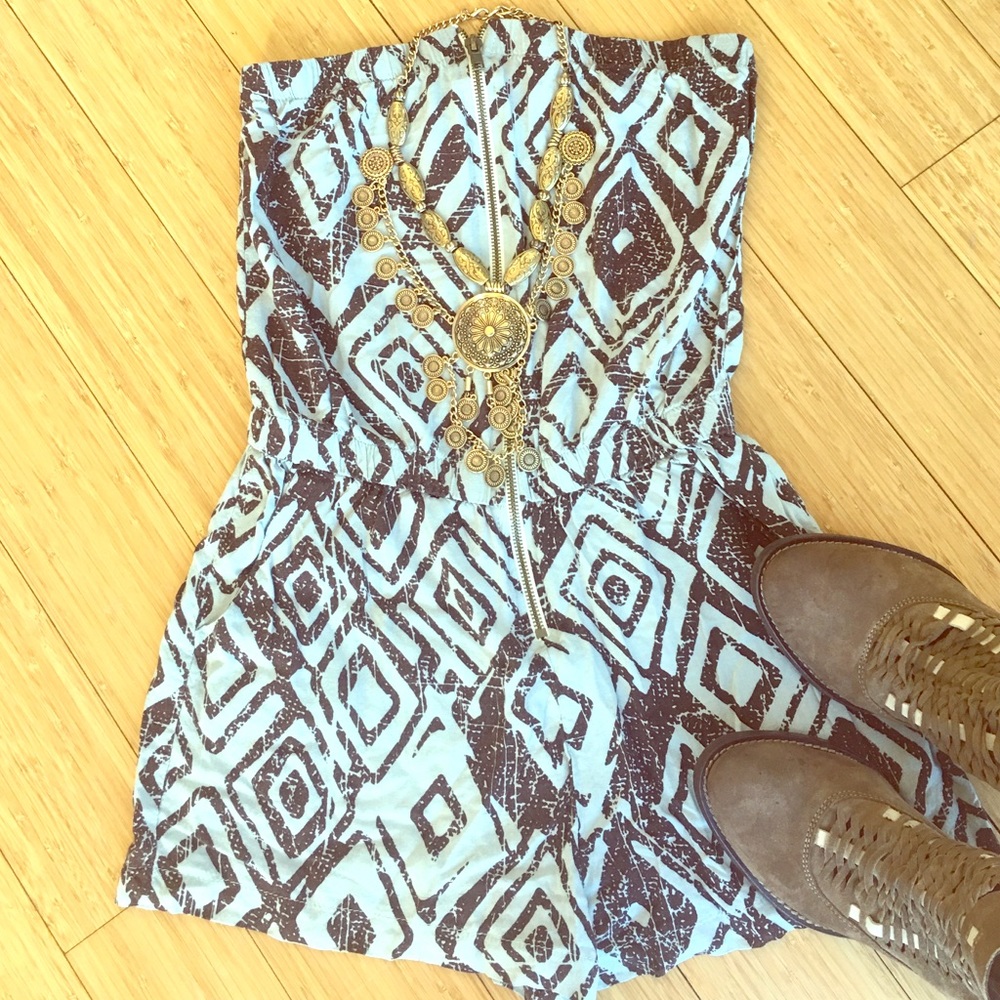 Strapless Festival Romper