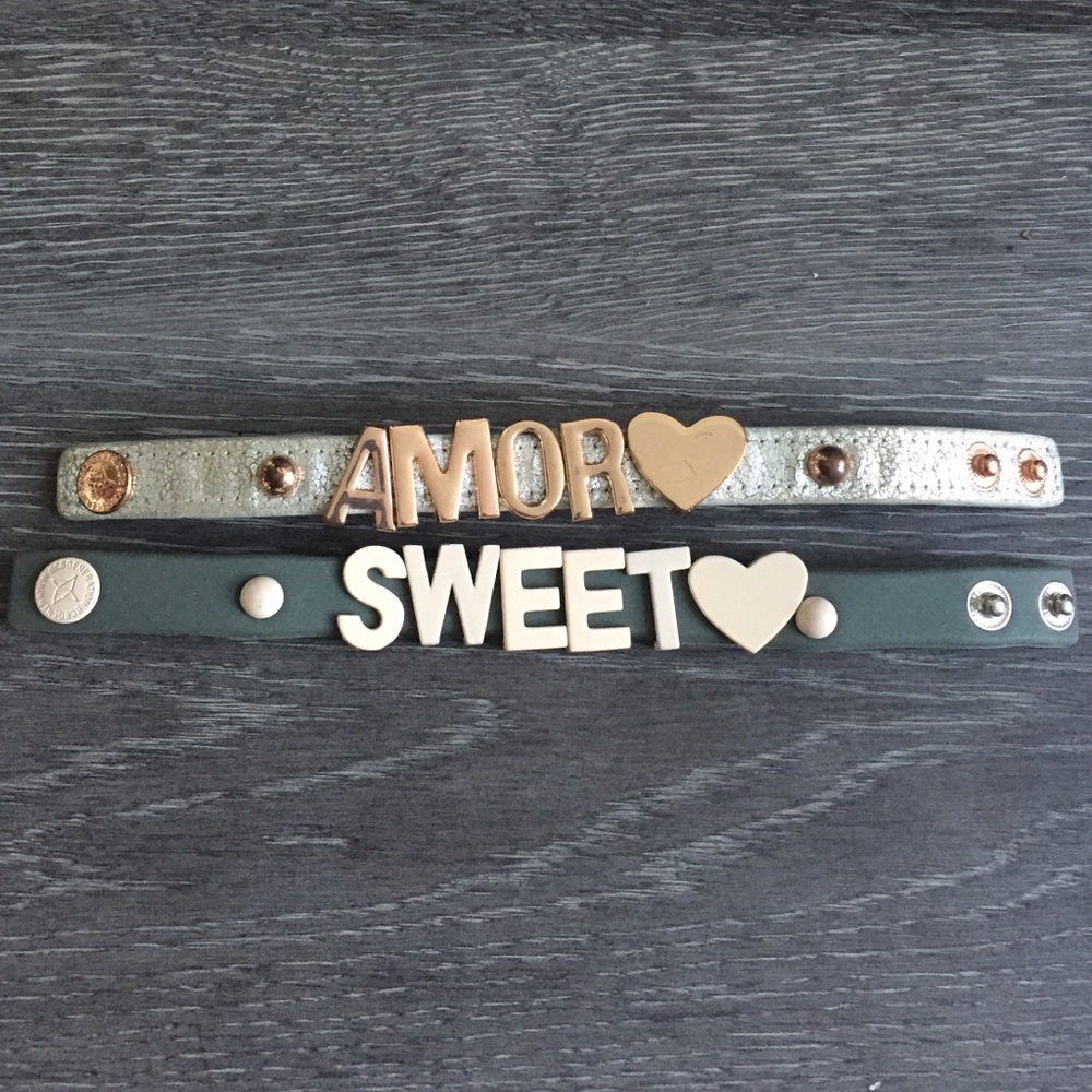BCBG word bracelets (2)