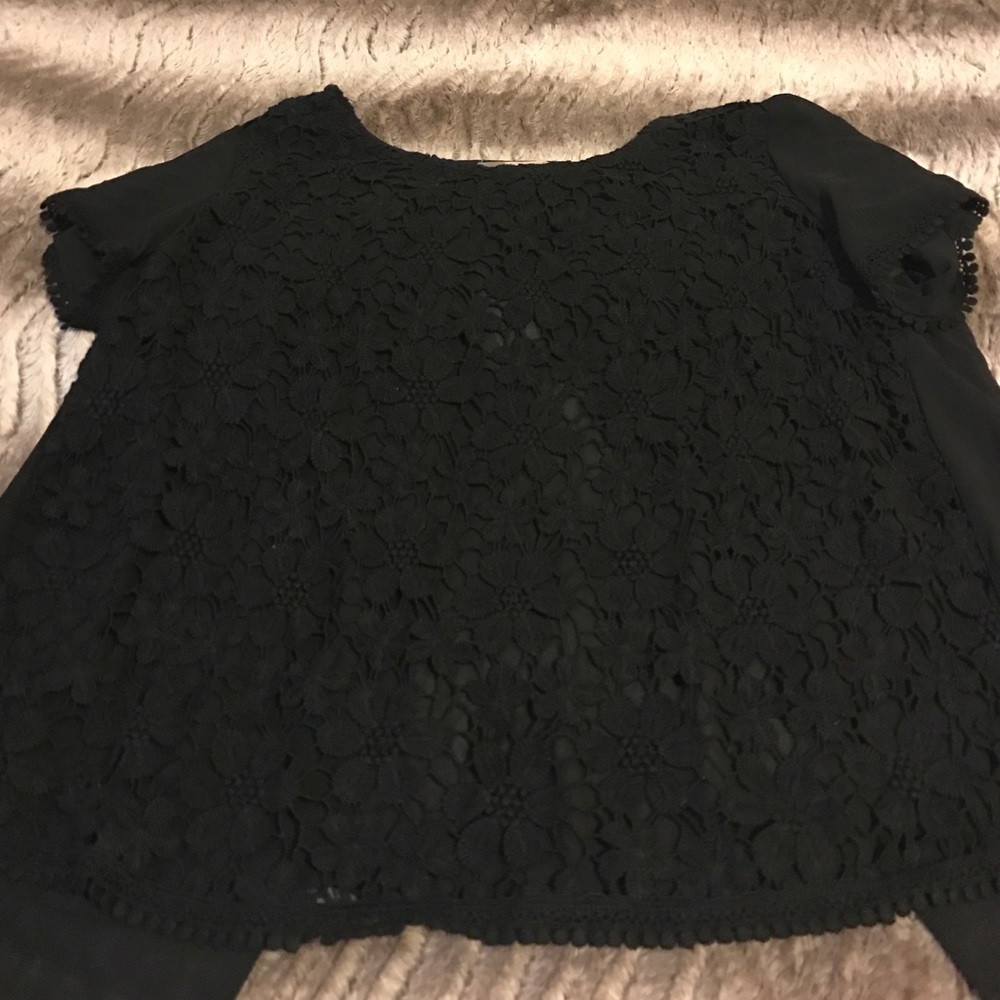 Black lace blouse