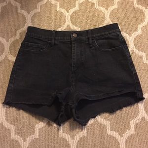 A&F Black High Waisted Shorts