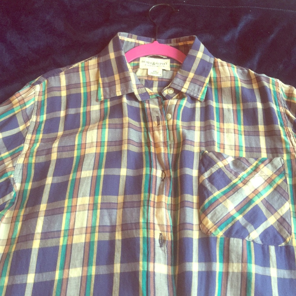 Vintage, Ralph Lauren plaid shirt.