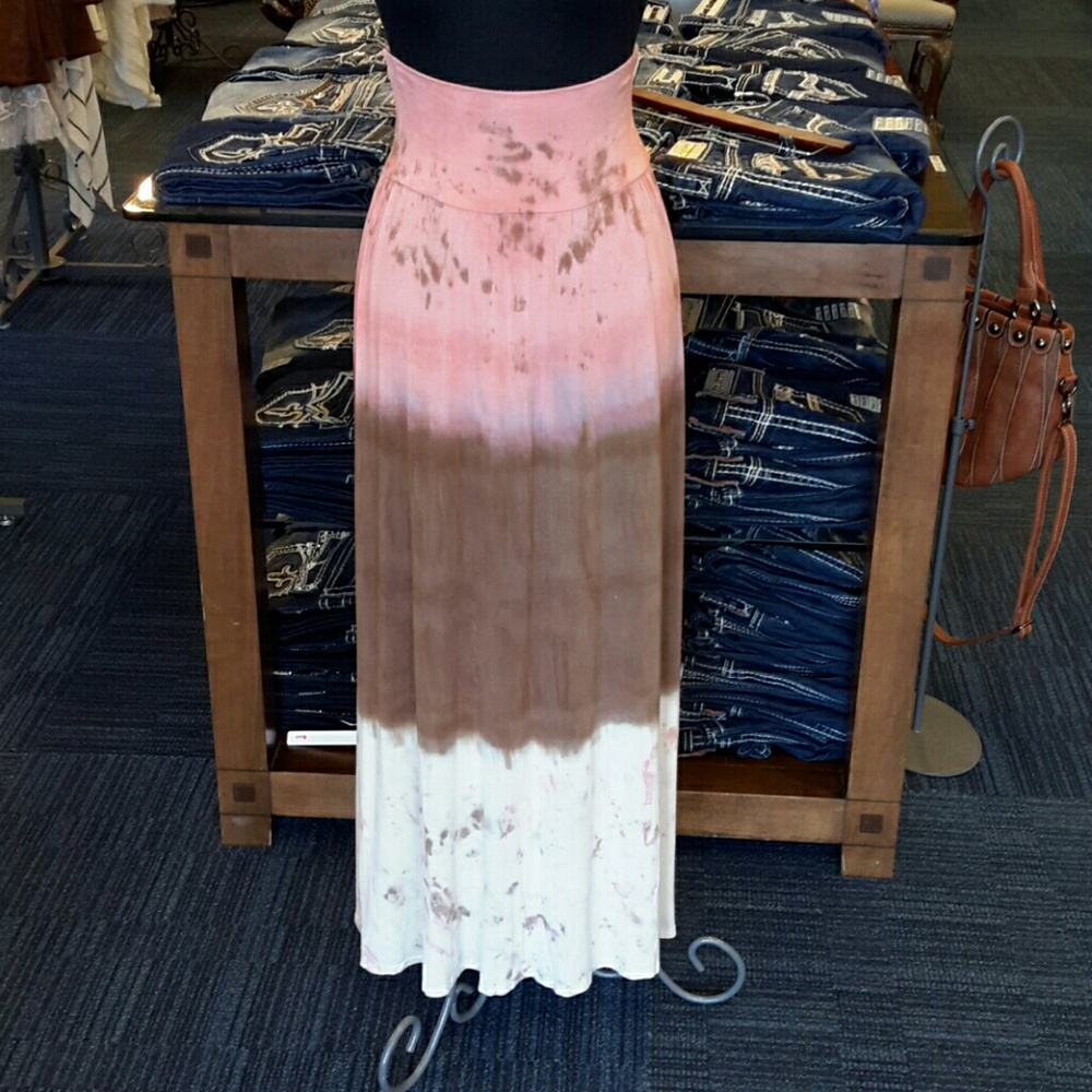 T*PARTY Maxi Pink/Brown/Cream Skirt