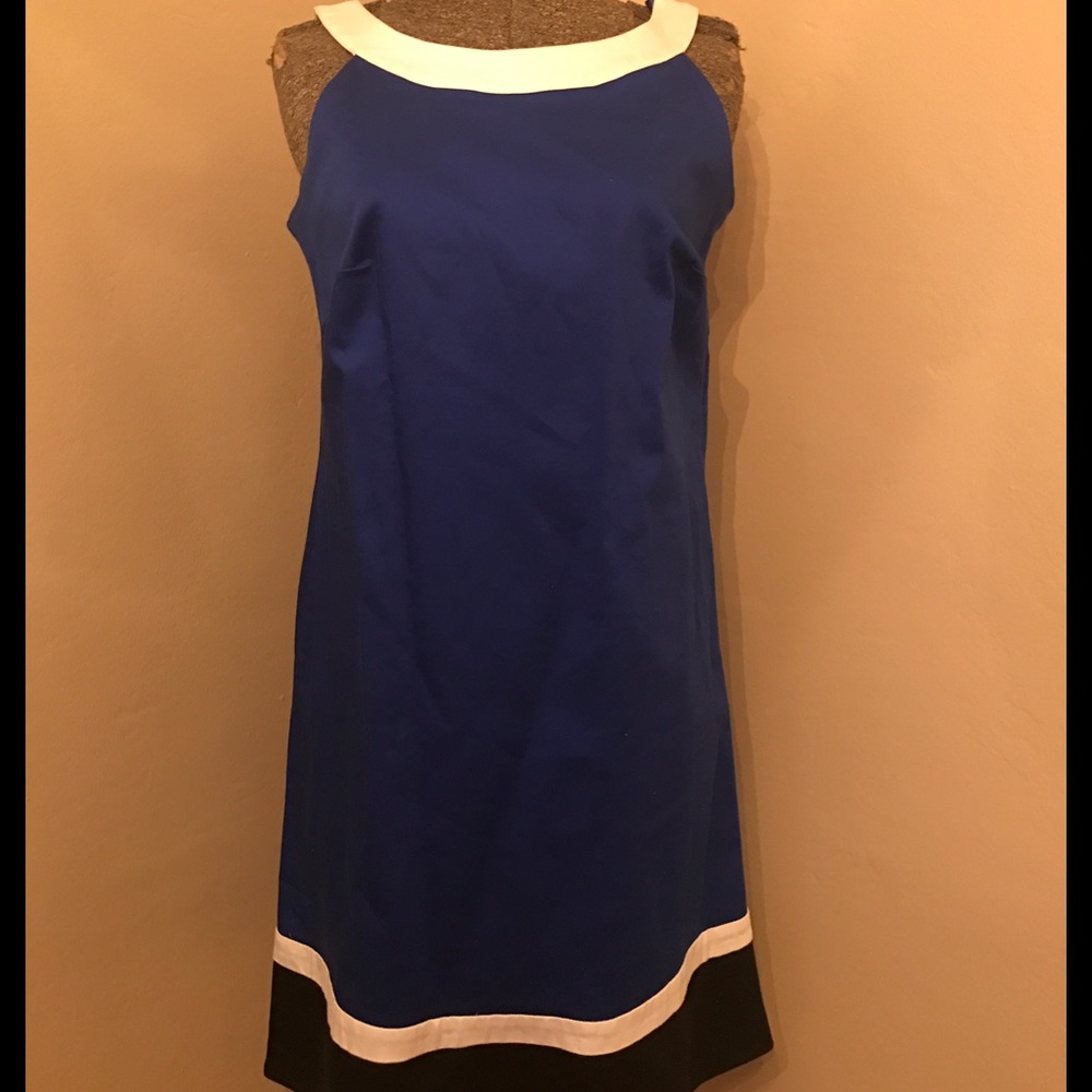 Great tank dress.   Black, blue, white. No flaws