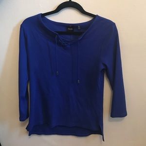 New with tags! Blue long sleeve shirt lace up