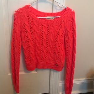 Hollister coral sweater