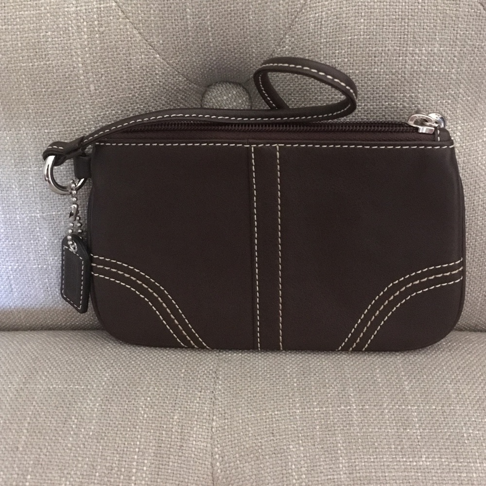 Coach leather wristlet