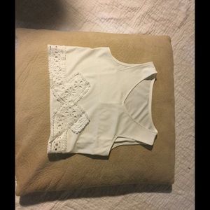 White Crop Top Tank
