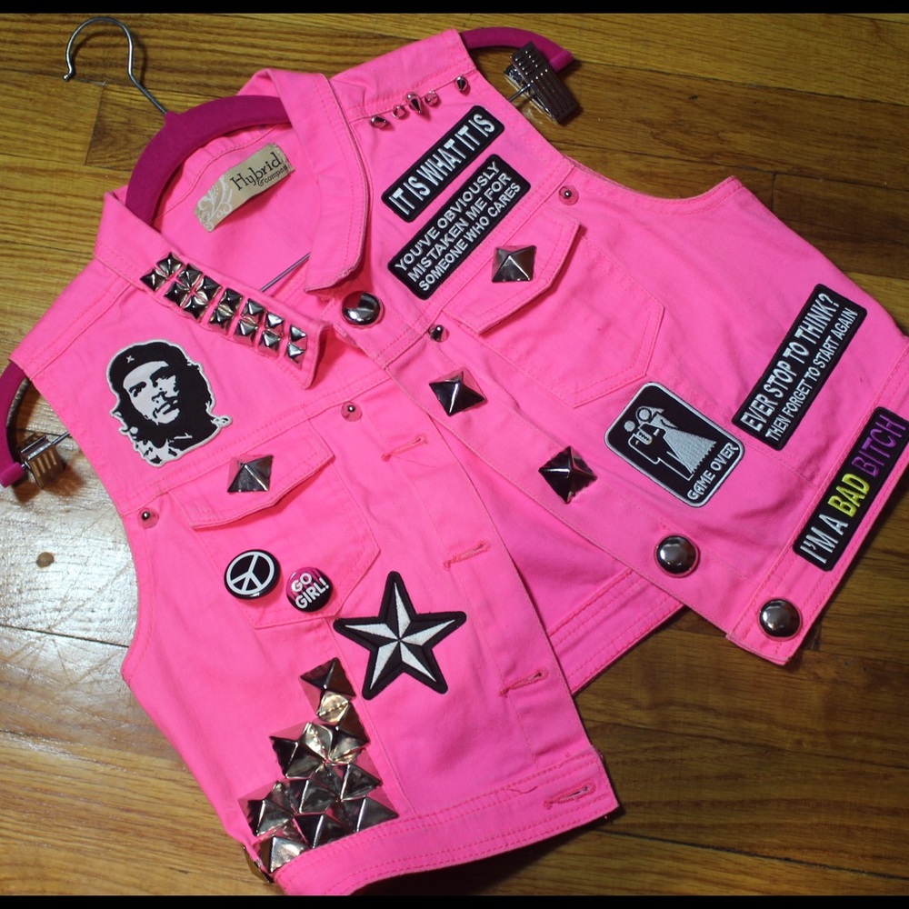 Pink studded Vest