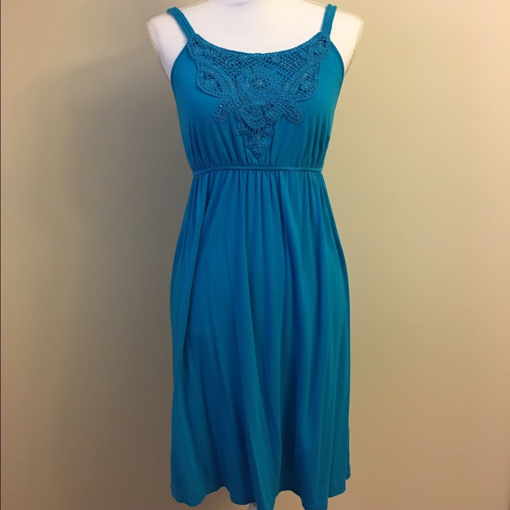 Style co Small Dress Bright Blue Casual Sundress