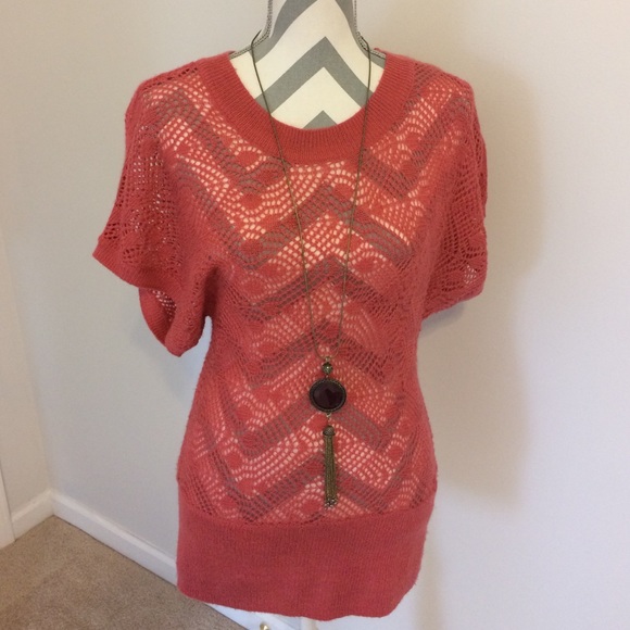 Maurices Sweaters - Crochet Short Sleeve Sweater