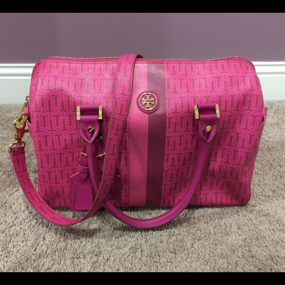 Tory Burch Pink Bowler Purse
