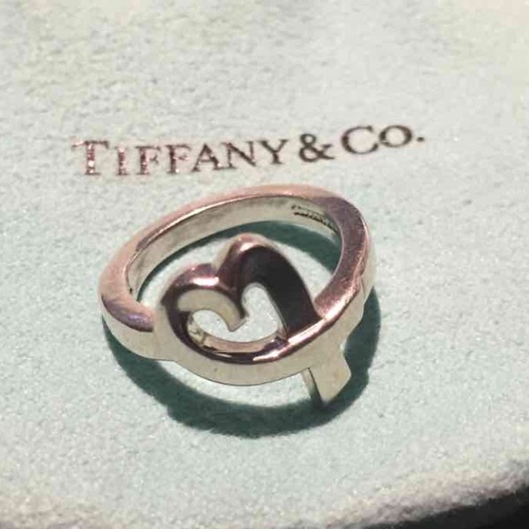 Tiffany Palmo Picasso Loving Heart Ring Size 5 - Picture 1 of 4