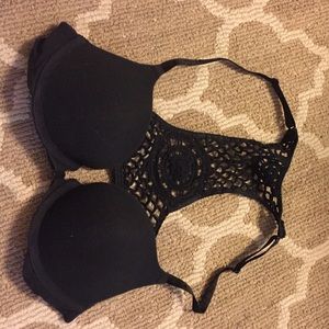 VS Black Racerback Bra w Detailing