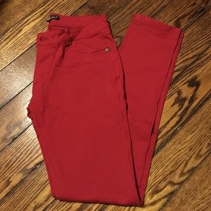 Shinestar red jeggings