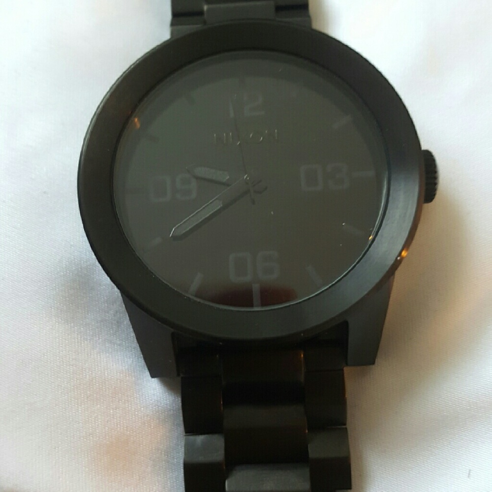Black/Black Nixon Corporal men's watch gently worn